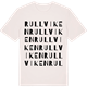 Vintage White t-shirt med Rullviken ordlek t-shirt