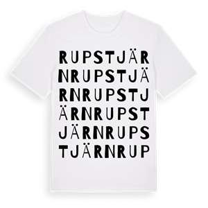 Rupstjärn ordlek t-shirt – ekologisk bomull t-shirt från Pinshirt