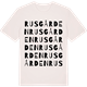 Vintage White t-shirt med Rusgården ordlek t-shirt
