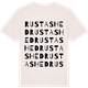 Vintage White t-shirt med Rustashed ordlek t-shirt