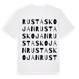 Rustaskojan ordlek t-shirt – ekologisk bomull t-shirt från Pinshirt