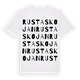 Rustaskojan ordlek t-shirt