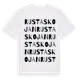 White t-shirt med Rustaskojan ordlek t-shirt