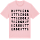 Pink Cotton t-shirt med Ruttberg ordlek t-shirt
