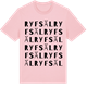 Pink Cotton t-shirt med Ryfsäl ordlek t-shirt