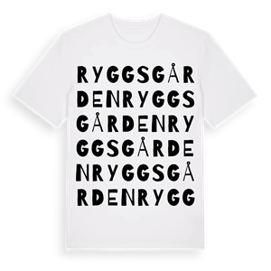 Ryggsgården ordlek t-shirt – ekologisk bomull t-shirt från Pinshirt