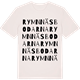 Vintage White t-shirt med Rymnnäsbodarna ordlek t-shirt