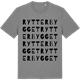 Mid Heather Gray t-shirt med Rytterbygget ordlek t-shirt