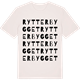 Vintage White t-shirt med Rytterbygget ordlek t-shirt