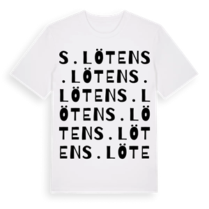 S. Löten ordlek t-shirt – ekologisk bomull t-shirt från Pinshirt