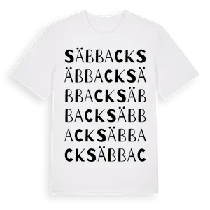 Säbback ordlek t-shirt – ekologisk bomull t-shirt från Pinshirt