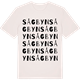 Vintage White t-shirt med Sågbyn ordlek t-shirt
