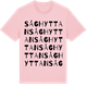 Pink Cotton t-shirt med Såghyttan ordlek t-shirt