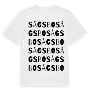 Sågsbo ordlek t-shirt – ekologisk bomull t-shirt från Pinshirt