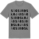 Mid Heather Gray t-shirt med Sågsundskojan ordlek t-shirt