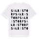 White t-shirt med Sakristorp ordlek t-shirt