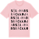 Pink Cotton t-shirt med Säl-Hansbäckkojan ordlek t-shirt