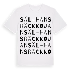 Säl-Hansbäckkojan ordlek t-shirt – ekologisk bomull t-shirt från Pinshirt