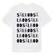 White t-shirt med Sälbod ordlek t-shirt