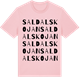 Pink Cotton t-shirt med Saldalskojan ordlek t-shirt