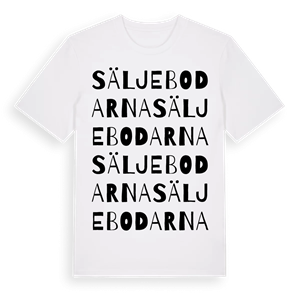 Säljebodarna ordlek t-shirt – ekologisk bomull t-shirt från Pinshirt