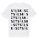 White t-shirt med Sälsriset ordlek t-shirt