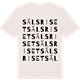 Vintage White t-shirt med Sälsriset ordlek t-shirt