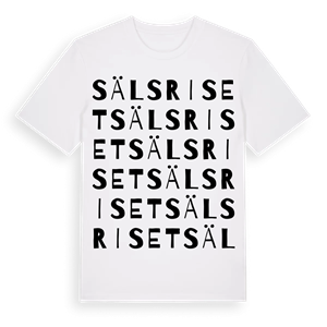 Sälsriset ordlek t-shirt – ekologisk bomull t-shirt från Pinshirt