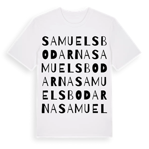 Samuelsbodarna ordlek t-shirt – ekologisk bomull t-shirt från Pinshirt