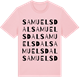 Pink Cotton t-shirt med Samuelsdal ordlek t-shirt