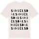 Vintage White t-shirt med Samuelsdal ordlek t-shirt