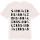 Vintage White t-shirt med Sandåkern ordlek t-shirt