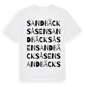 Sandbäcksåsen ordlek t-shirt – ekologisk bomull t-shirt från Pinshirt