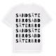 White t-shirt med Sandsäterbro ordlek t-shirt