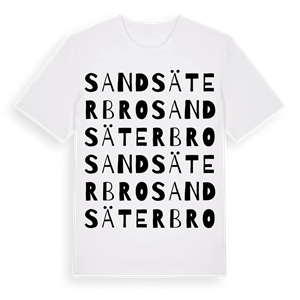 Sandsäterbro ordlek t-shirt – ekologisk bomull t-shirt från Pinshirt