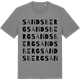 Mid Heather Gray t-shirt med Sandsberg ordlek t-shirt