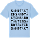 Blue Soul t-shirt med Sandtäkten ordlek t-shirt