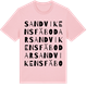 Pink Cotton t-shirt med Sandvikens Fäbodar ordlek t-shirt