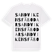 White t-shirt med Sandvikens Fäbodar ordlek t-shirt
