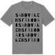 Mid Heather Gray t-shirt med Sandvikens Fäbodar ordlek t-shirt