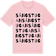 Pink Cotton t-shirt med Sångstugan ordlek t-shirt