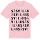 Pink Cotton t-shirt med Säsvilan ordlek t-shirt