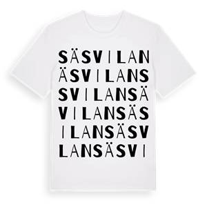 Säsvilan ordlek t-shirt – ekologisk bomull t-shirt från Pinshirt