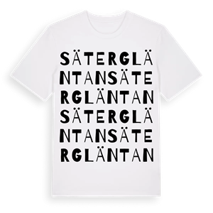 Sätergläntan ordlek t-shirt – ekologisk bomull t-shirt från Pinshirt