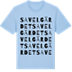 Blue Soul t-shirt med Savelgärdet ordlek t-shirt