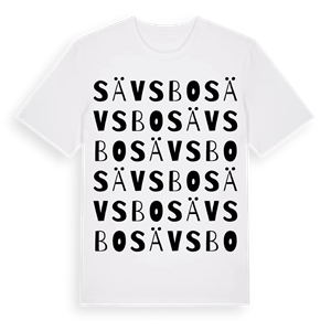 Sävsbo ordlek t-shirt – ekologisk bomull t-shirt från Pinshirt