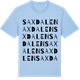 Blue Soul t-shirt med Saxdalen ordlek t-shirt