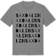 Mid Heather Gray t-shirt med Saxdalen ordlek t-shirt