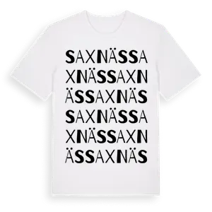Saxnäs ordlek t-shirt – ekologisk bomull t-shirt från Pinshirt