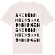 Vintage White t-shirt med Saxrönningen ordlek t-shirt